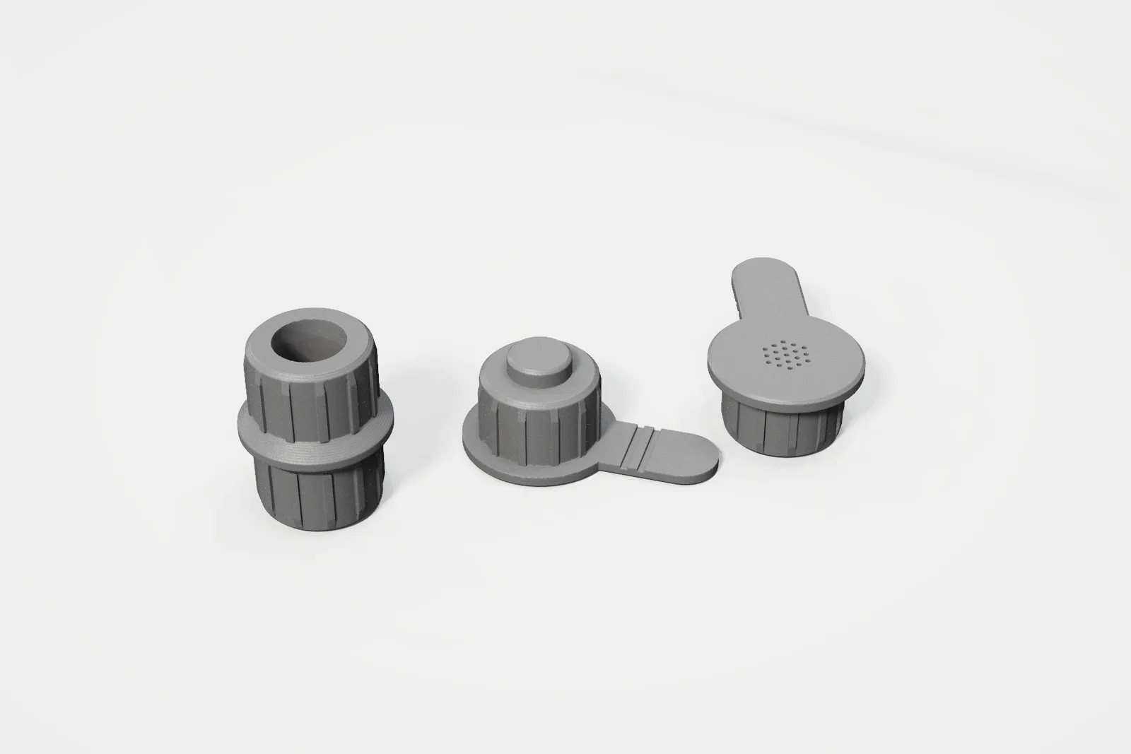The Port Trio: one Link, one Port Plug and one Vent Plug